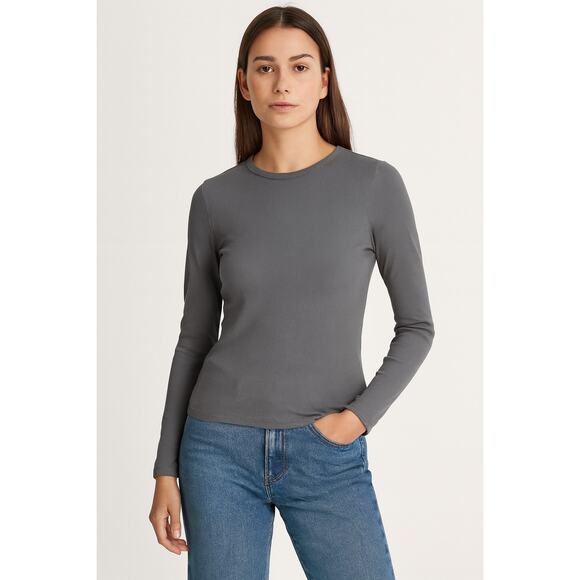 Urban Outfitters Gray Ribbed Long Sleeve M - Picture 1 of 5